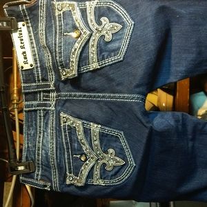 Rock revival jeans dark blue size 31 straight